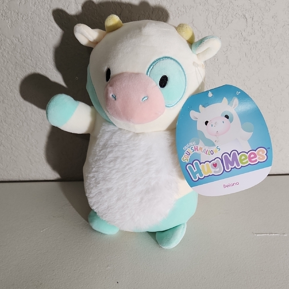 Belana Squishmallow hug me blue cow